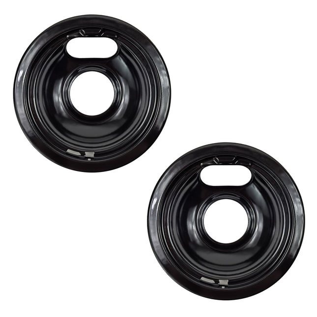 (2 Pack) W10290353CM Porcelain 6" Drip Pan Replaces W10290353RW  Parts-O-Matic