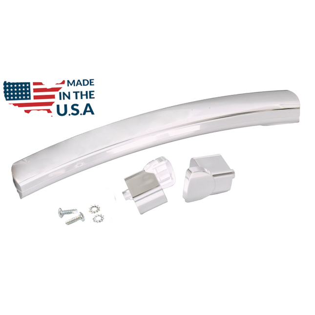 WB15X10276CM Microwave Door Handle Kit (White) Replaces WB15X10276, WB06X10943  Parts-O-Matic