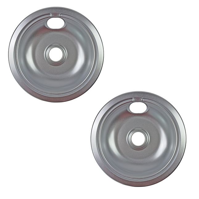 (2 Pack) WB31K5024CM 6" Burner Drip Pan Replaces WB31K5024  Parts-O-Matic