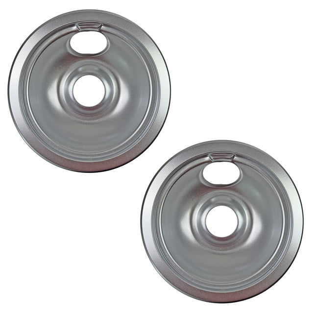 (2 Pack) WB31K5025CM 8" Burner Drip Pan Replaces WB31K5025  Parts-O-Matic