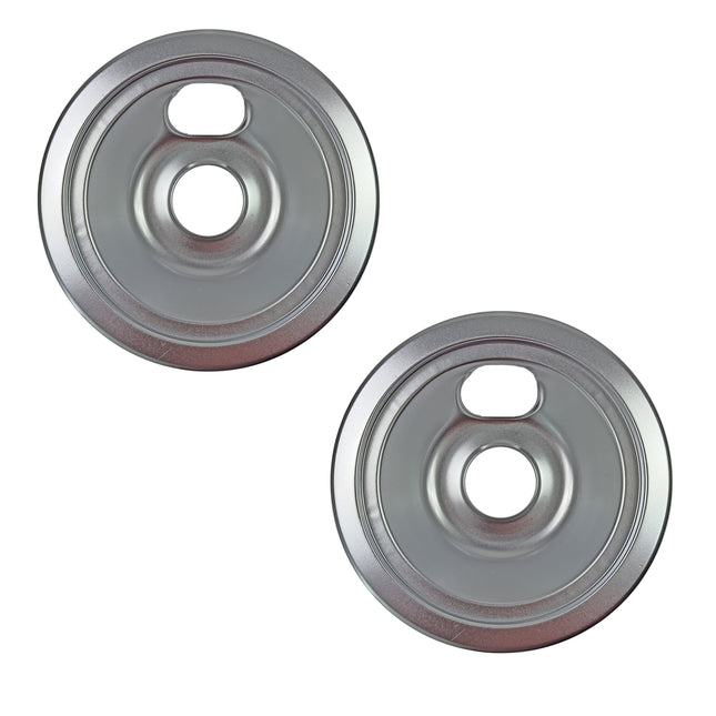 (2 Pack) WB31X5010CM 6" Burner Drip Pan Replaces WB31X5010  Parts-O-Matic