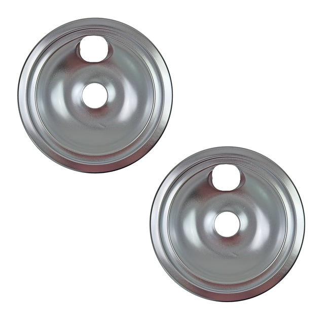 (2 Pack) WB31X5011CM 8" Burner Drip Pan Replaces WB31X5011  Parts-O-Matic
