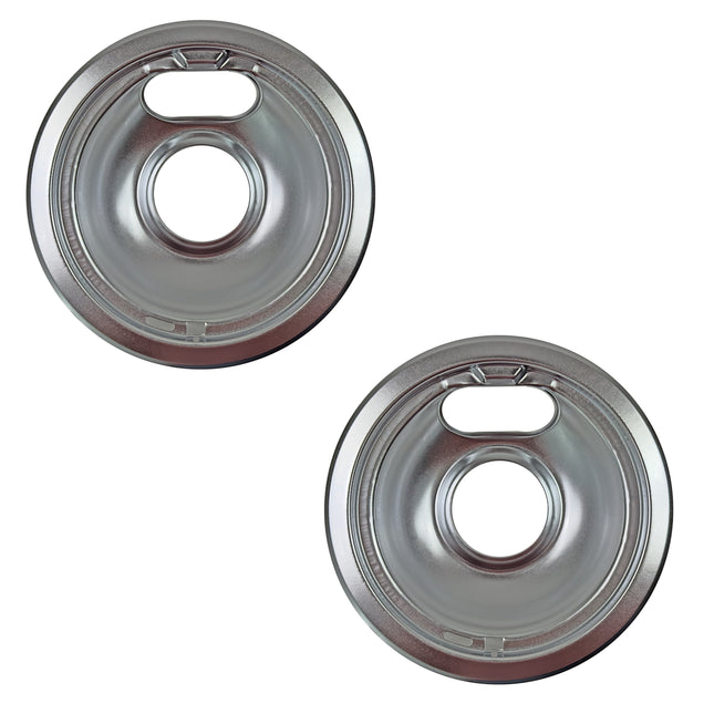(2 Pack) WB32X107CM 6" Burner Drip Pan Replaces WB32X107  Parts-O-Matic
