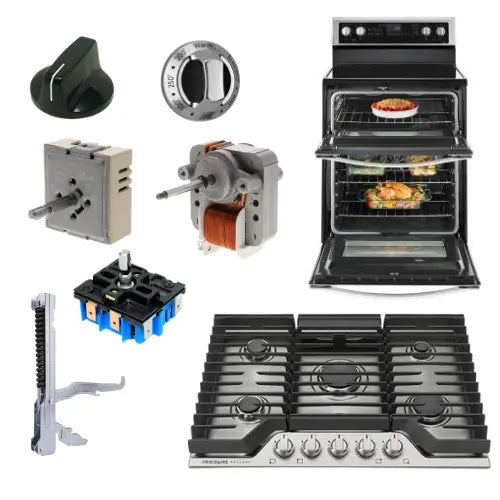 Cooking Appliance Knobs, Switches, Motors, Support
