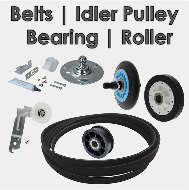 Dryer Belts, Idler Pulleys, Rollers &amp; Drum Bearings