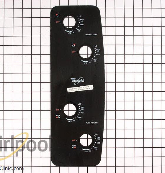 3191283 Cooktop Control Panel  Parts-O-Matic