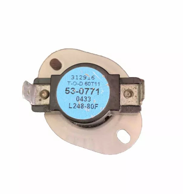 53-0771 Dryer Genuine T-Stat Hi Limit Replaces WP53-0771  Parts-O-Matic