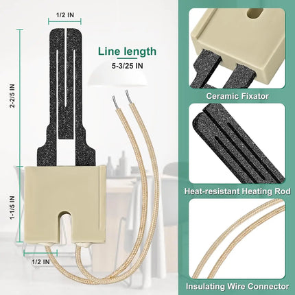 1408 Gas Furnace Igniter Replaces 41-408, 62-22868-93  Parts-O-Matic