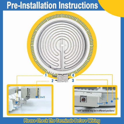 XPR975D25 Range Surface Radiant Element Replaces 316135401, WP8273992, W11047722, MEE62385101, 5300W1R005A, W10823696, W10823715, 316281900, W10823707, R975D25  Parts-O-Matic