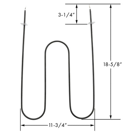 ERP B3200 Oven Broil Element Replaces 316203200 Exact Replacement Parts