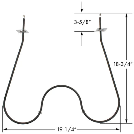 ERP B837 Oven Bake Element Replaces 5308003347, WP866375, 316225001 Exact Replacement Parts