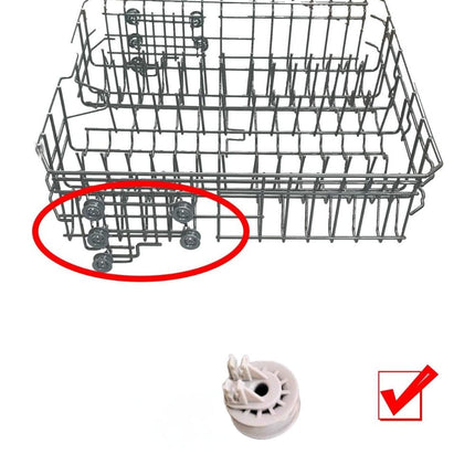 XPARTCO DD61-00222A Dishwasher Middle Dish Rack Roller  Parts-O-Matic