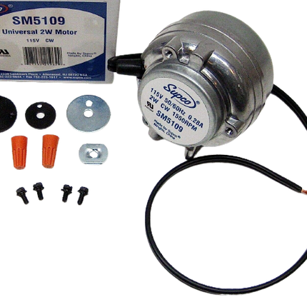 Supco SM5109 Refrigerator Condenser Fan Motor Replaces 833697, W10822259, WX4X990  Parts-O-Matic