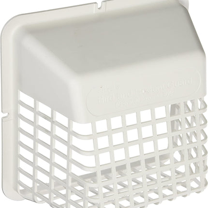 UBGWB Universal Bird Guard Dryer Vent Cover 3'-4" (White)  Parts-O-Matic