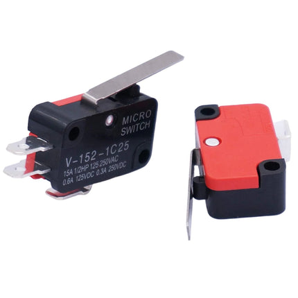 V-152-1C25 Micro Limit Switch | Long Straight 1" Hinge Lever