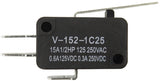 V-152-1C25 Micro Limit Switch | Long Straight 1" Hinge Lever