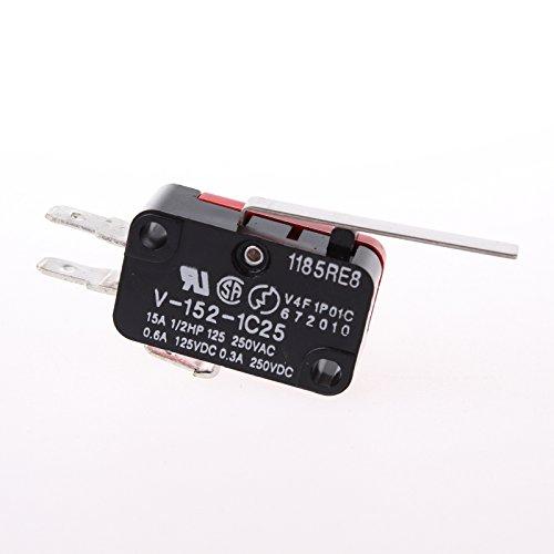 V-153-1C25 Micro Limit Switch | Long Straight 2" Hinge Lever  Parts-O-Matic
