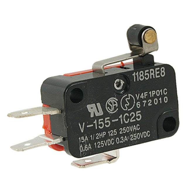 V-155-1C25 Micro Limit Switch | Short Hinge Roller Lever  Parts-O-Matic