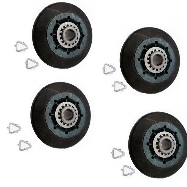 (4 Pack) ERP W10314173 Dryer Drum Roller Replaces WPW10314173  Parts-O-Matic