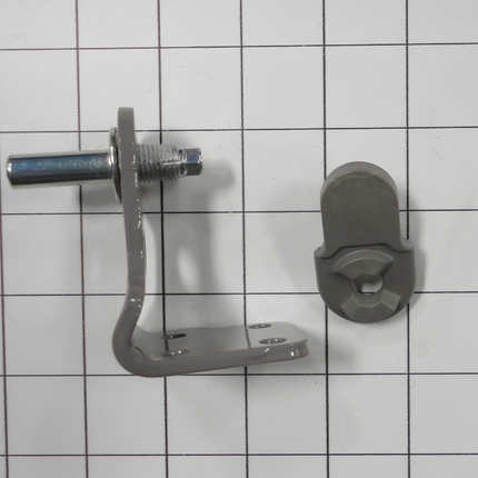 W10500004 Refrigerator Genuine Bottom Door Hinge & Cam Kit (Right, Gray)  Parts-O-Matic