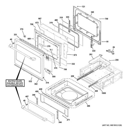 WB10X30271 Oven Genuine Door Hinge  Parts-O-Matic