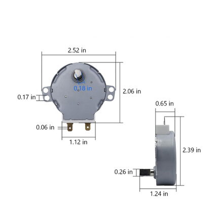 XPARTCO WB26X10038 Microwave Turntable Motor  Parts-O-Matic
