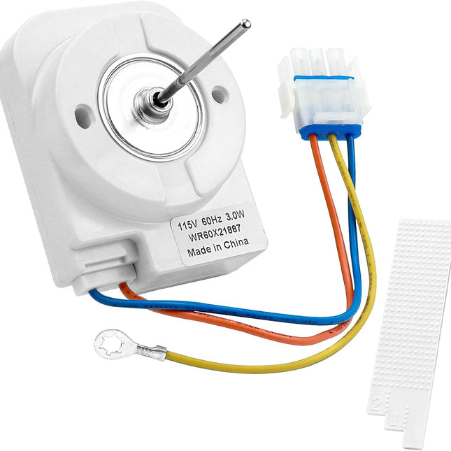 WR60X21887CM Refrigerator Evaporator Fan Motor Replaces WR60X21887  Parts-O-Matic