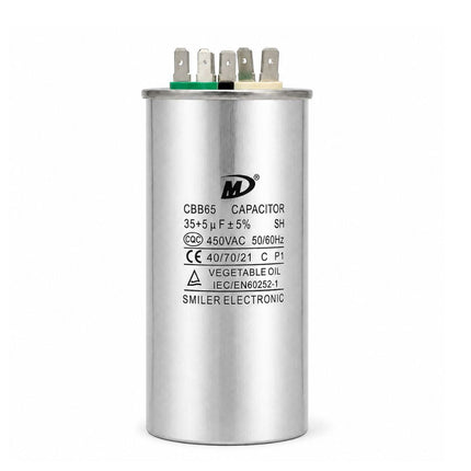 XPDC35X5-450R HVAC ROUND DUAL RUN CAPACITOR | 35+5 MFD 450 Volts  Parts-O-Matic
