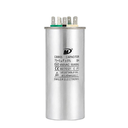XPDC70X5-450R HVAC ROUND DUAL RUN CAPACITOR | 70+5 MFD 450 Volts  Parts-O-Matic