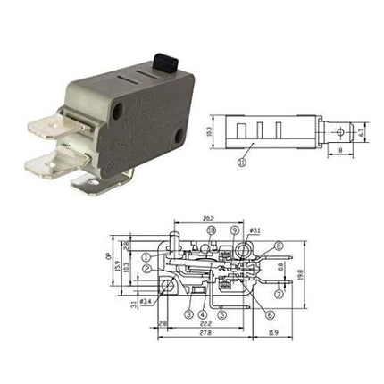 EXP480 Microwave Door Switch (NC - NO) Normally Closed / Open  Parts-O-Matic