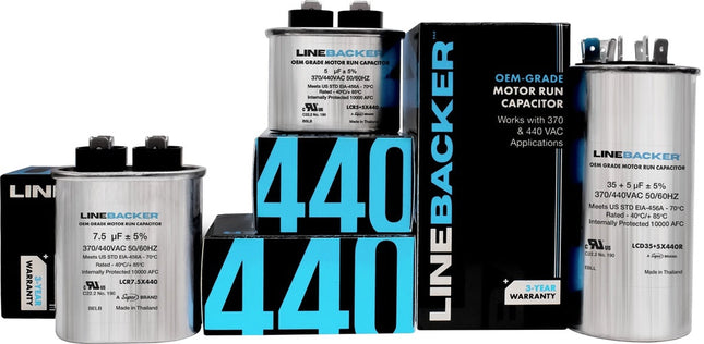 LCD45+5X440 HVAC OVAL DUAL RUN CAPACITOR | 45+5 MFD 440 Volts  Parts-O-Matic