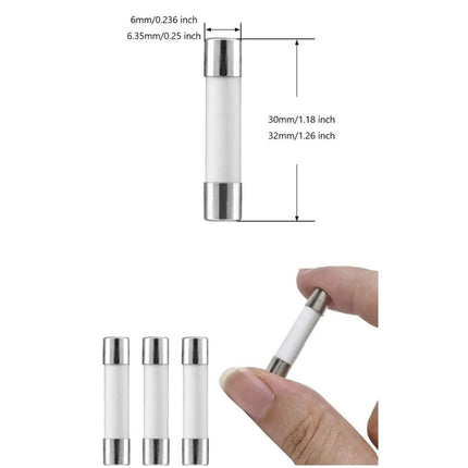 (20 PK) XP30A-FB Ceramic Fuse, Fast Blow, 30A - 6.35 x 32 mm  Parts-O-Matic