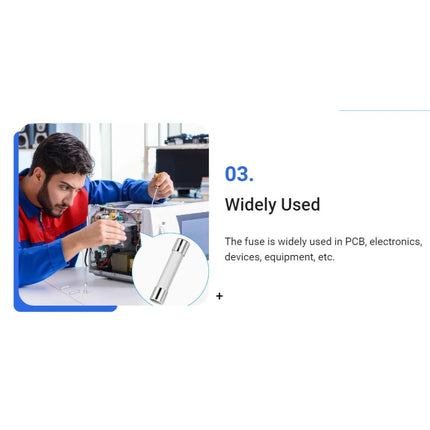 EXP20A Ceramic Line Fuse, Slow Blow, 20A  Parts-O-Matic