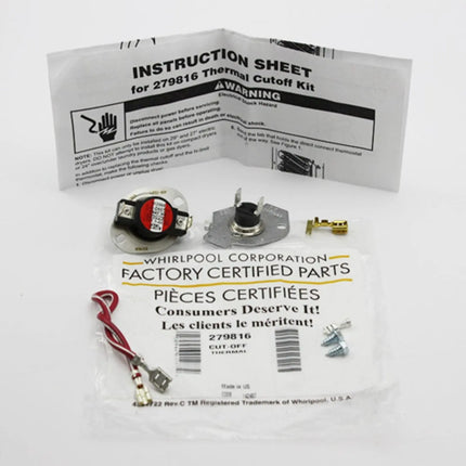 279816 Genuine OEM Dryer Thermostat Kit Whirlpool