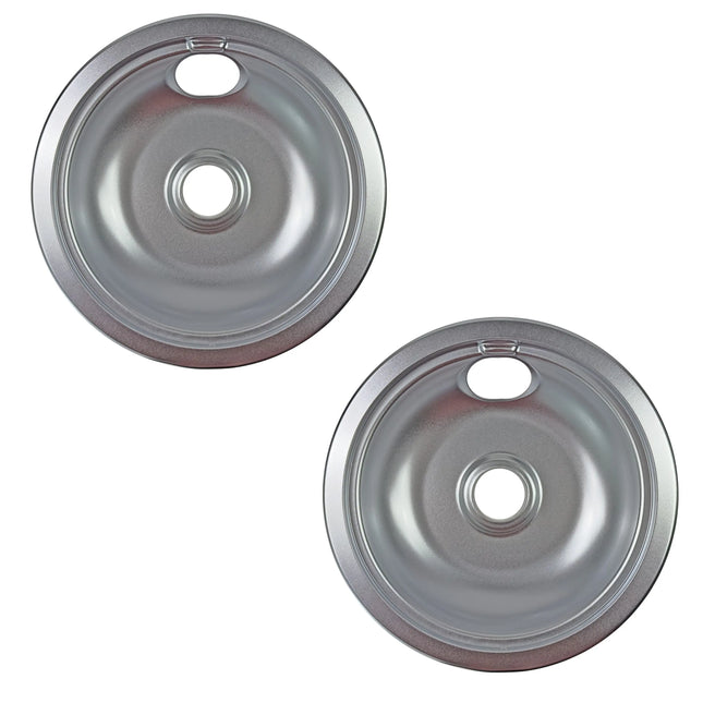 (2 Pack) 316048413CM 8" Burner Drip Pan Replaces 316048413 Choice Manufactured Parts