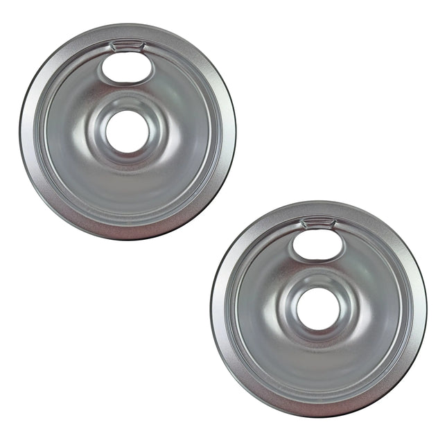 (2 Pack) 316048414CM 6" Burner Drip Pan Replaces 316048414 Choice Manufactured Parts