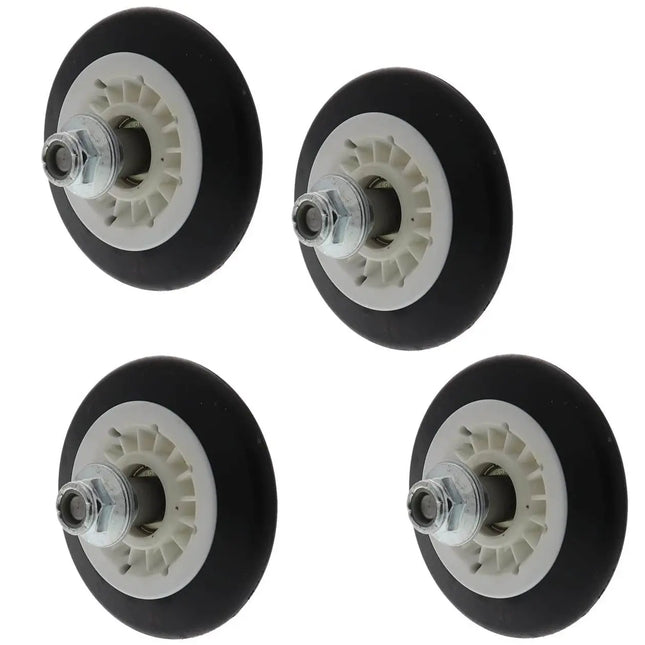 (4 Pack) ERP 4581EL2002H Dryer Drum Roller w/ Bearing Replaces 4581EL2002C Exact Replacement Parts