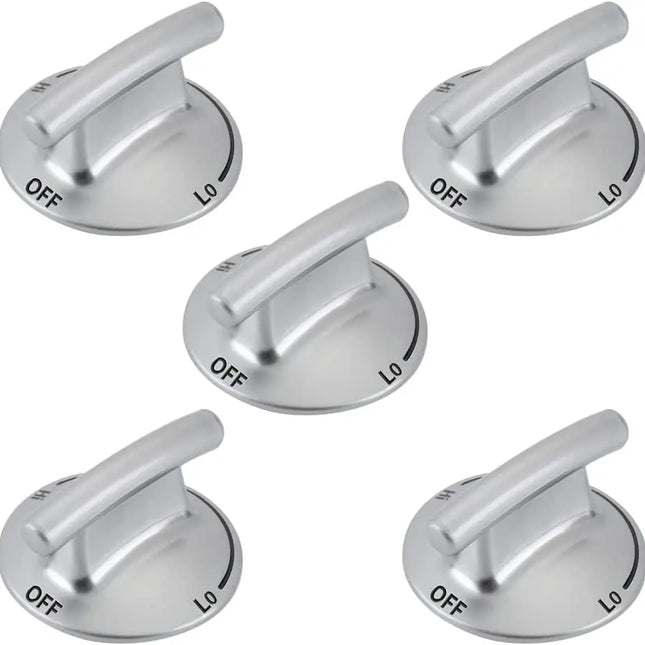 (5 Pack) 7733P410-60CM Surface burner Knob Replaces WP7733P410-60 Choice Manufactured Parts