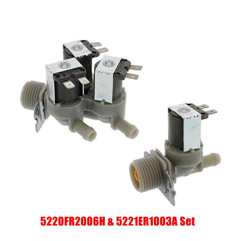 ER5221ER1003A | ER5220FR2006H Washer Water Valve Set Replaces 5220FR2075L, 5220FR2006H