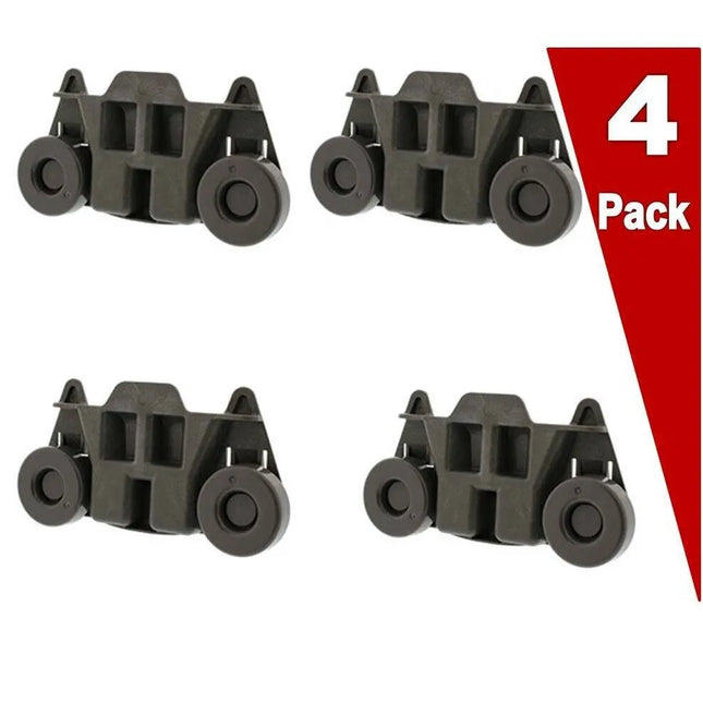 (4 Pack) ERP W10195416 Dishwasher Lower Rack Wheel Replaces W10195416V Exact Replacement Parts