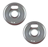 (2 Pack) W10196406CM Range Small 6" Steel Drip Bowl Pan Replaces WPW10196406