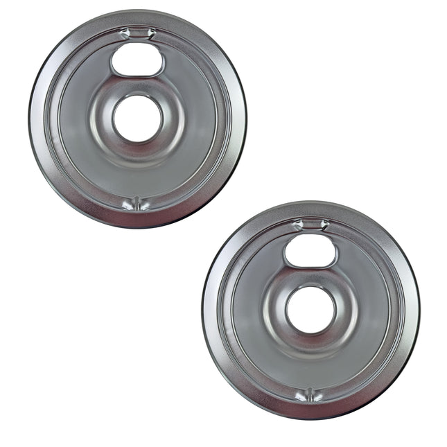 (2 Pack) WB31M16CM 6" Burner Drip Pan Replaces WB31K10265