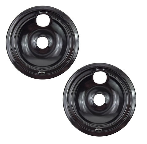 (2 Pack) WB31M19CM 8" Porcelain Drip Pan Replaces WB31M19