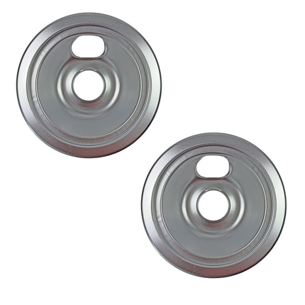(2 Pack) WB31X5010CM 6" Burner Drip Pan Replaces WB31X5010  Parts-O-Matic
