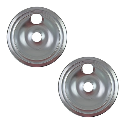 (2 Pack) WB31X5011CM 8" Burner Drip Pan Replaces WB31X5011  Parts-O-Matic