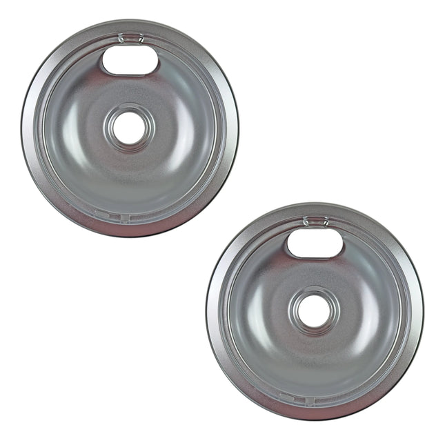 (2 Pack) WB32X106CM 8" Burner Drip Pan Replaces WB32X106 Choice Manufactured Parts