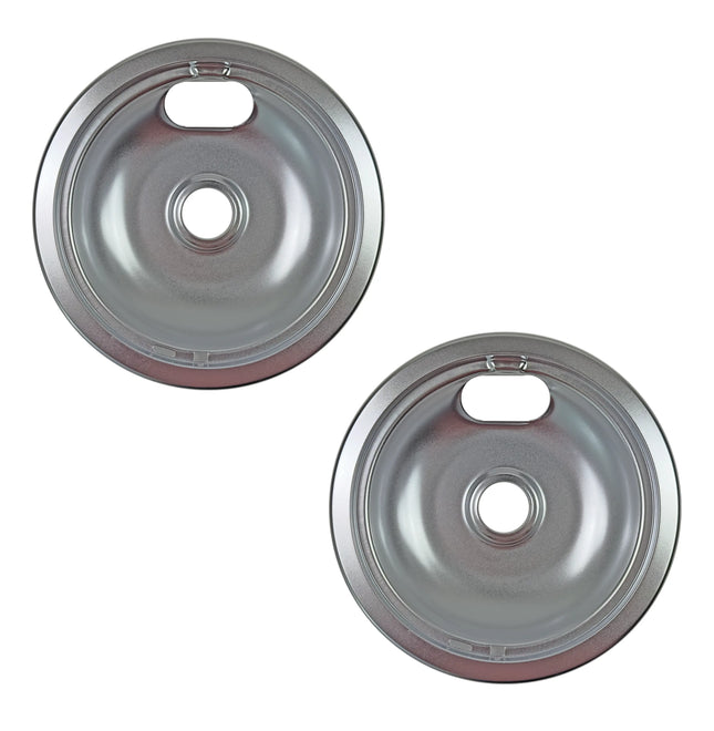 (2 Pack) WB32X106CM 8" Burner Drip Pan Replaces WB32X106 Choice Manufactured Parts