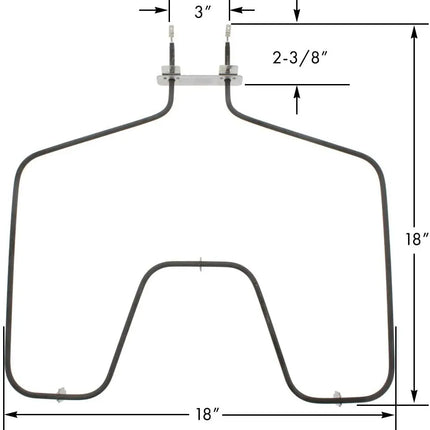 ERB WB44K10005 Oven Bake Element Replaces WB30X46987 Exact Replacement Parts