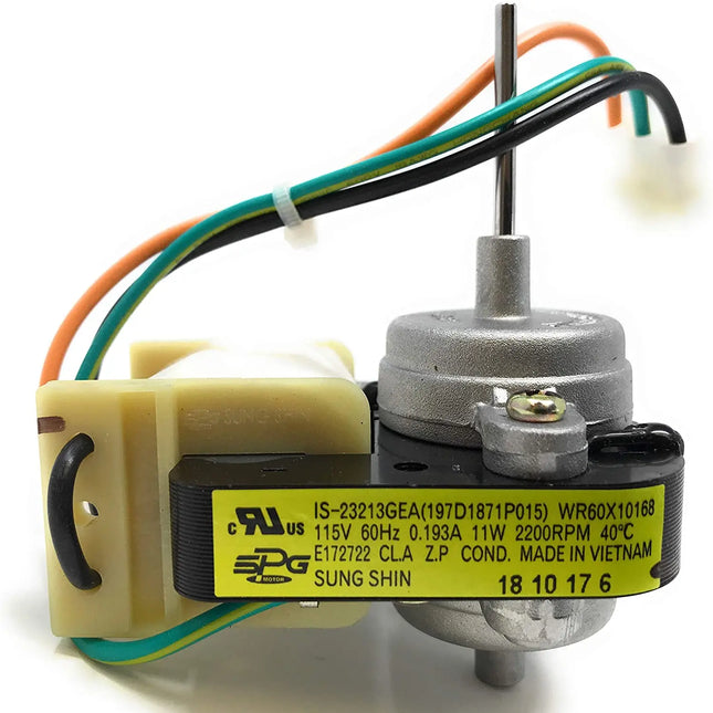 WR60X10168CM Refrigerator Condenser Fan Motor Replaces WR60X10168 Choice Manufactured Parts