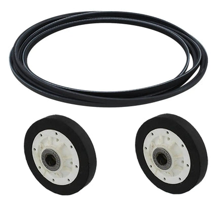 EXP649 Dryer Drum Roller and Belt Set Replaces WP40111201, WP37001042 Xpartco